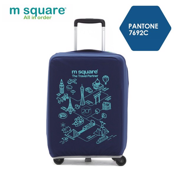 Túi vải bọc vali Msquare M0584 20′ 24′ 28′ xanh navy