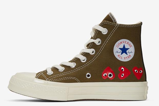 Comme Des Garcons X Converse Chuck 70 Dropping In Khaki Colorway