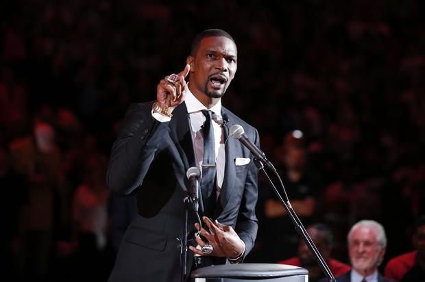Chris Bosh Dazzles With Hilarious And Emotional Jersey Retirement Speech
