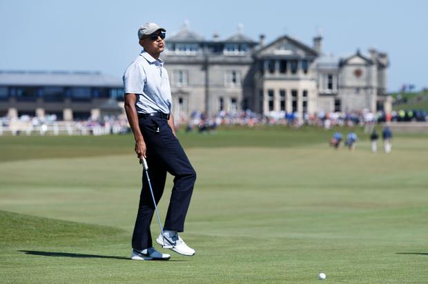 Barack Obama, Tony Romo & Emmitt Smith Hit Up Golf Course During Masters