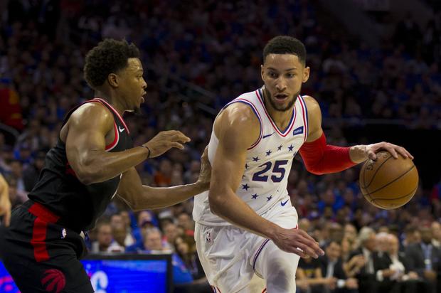 Ben Simmons Elbows Kyle Lowry In The Groin During Blowout Win