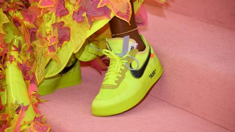 Serena Williams Flexes “Volt” Off White X Nike Air Force 1’s At Met Gala