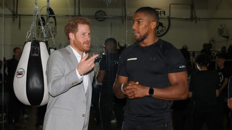 Anthony Joshua Hits Up Charity Event With Prince Harry After Historic Loss