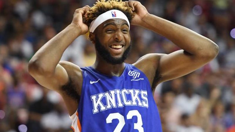 Lakers Prospect Steals Mitchell Robinson’s Headband & Throws It: Watch