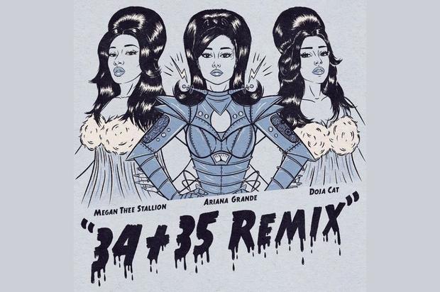 Ariana Grande, Megan Thee Stallion, & Doja Cat Are A Triple Threat On “34+35 (Remix)