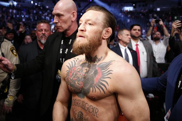 Conor McGregor Spotted Walking With Crutch After Poirier Loss