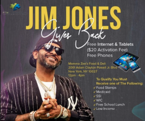 Jim Jones, Aisha Hall, Shawana King “GIVE BACK” Phones And Tablets To Their Harlem Hood